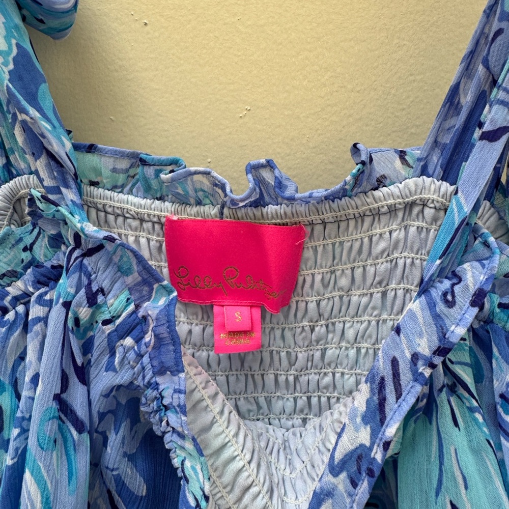 Lilly Pulitzer Leena Maxi Dress -Elegant Blue Maxi Dress with Flowing Silhouette - Picture 4 of 6
